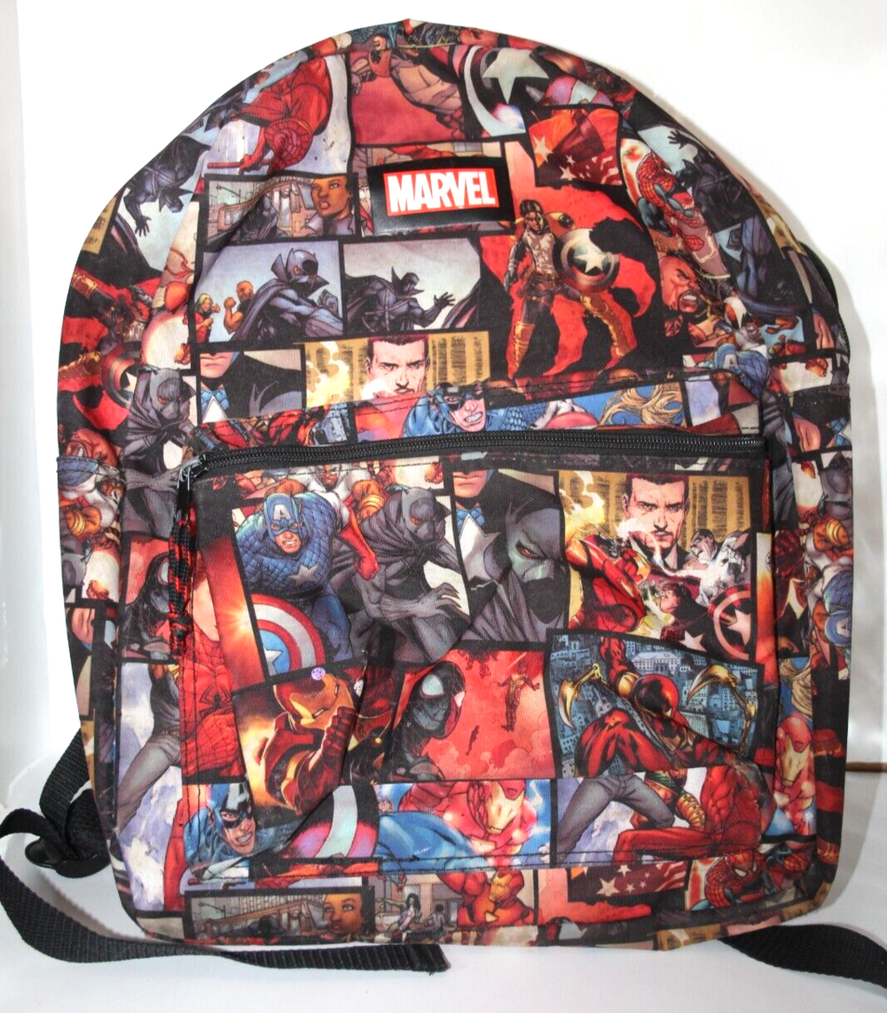 Marvel Comics All Over Comic Book Vintage Print School Backpack Bag RN #115665